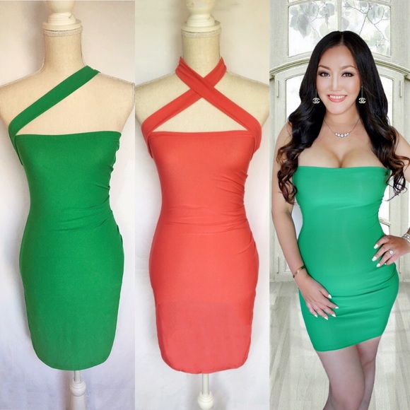 cocktail dress green color